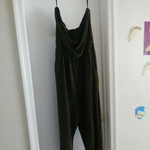 3x Black/gold strapless pantsuit with POCKETS